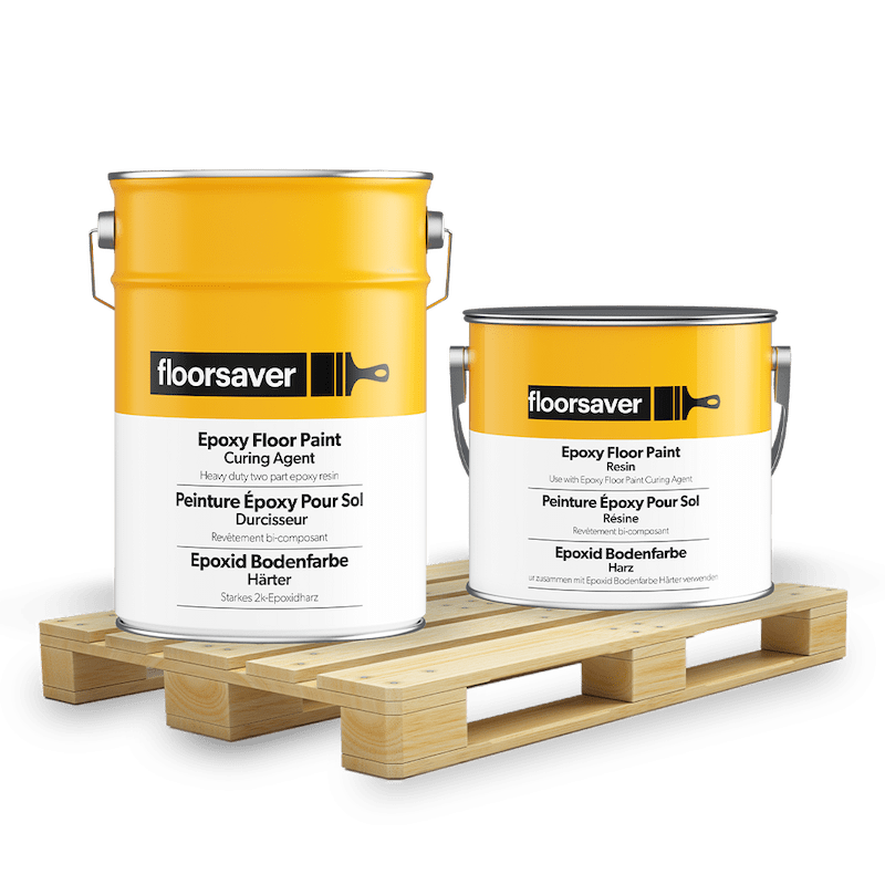 Epoxid Bodenfarbe - Palette - 20 x 5L - Grau