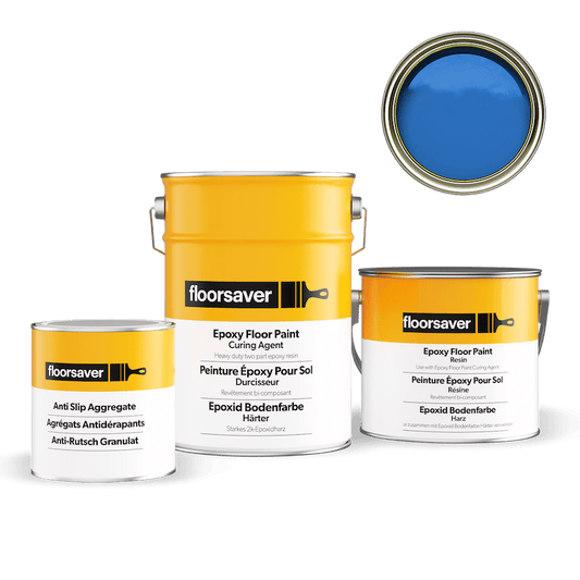 Epoxid Bodenfarbe Anti-Rutsch - 5L - Blau