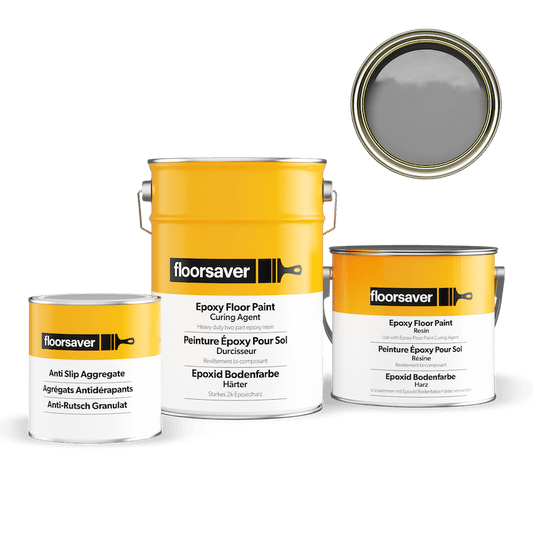 Epoxid Bodenfarbe Anti-Rutsch - 5L - Grau