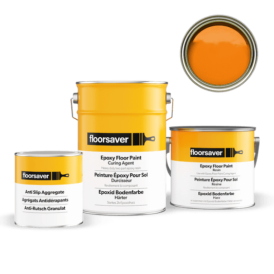 Epoxid Bodenfarbe Anti-Rutsch - 5L - Orange