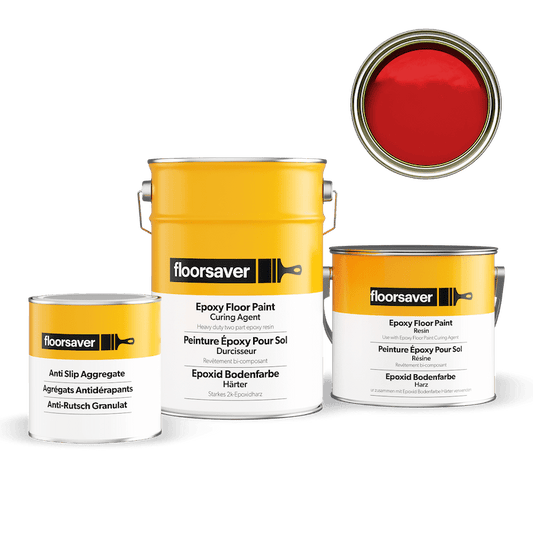Epoxid Bodenfarbe Anti-Rutsch - 5L - Rot