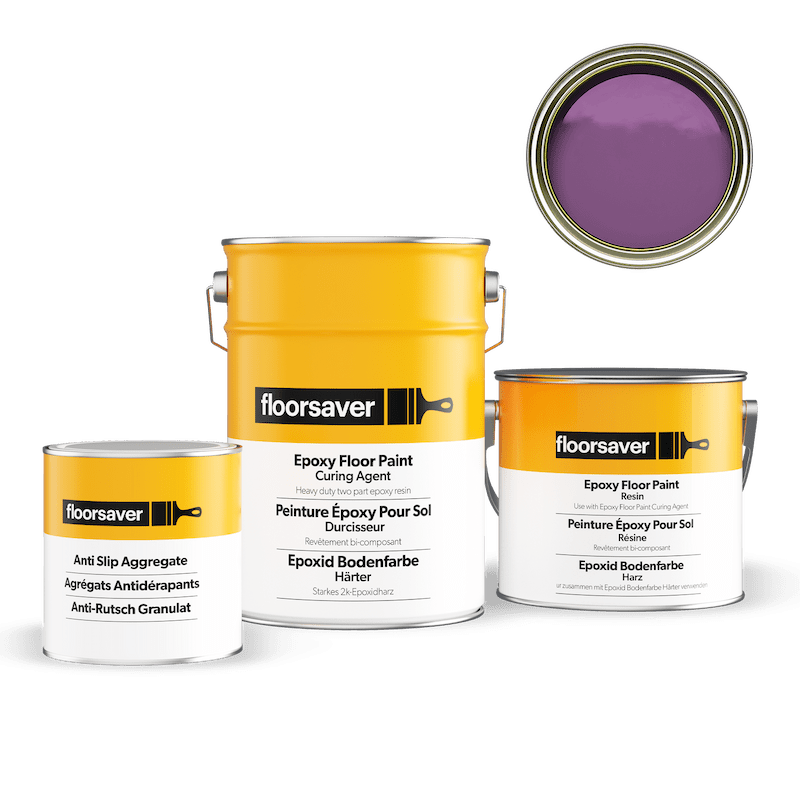 Epoxid Bodenfarbe Anti-Rutsch - 2,5L - Violett