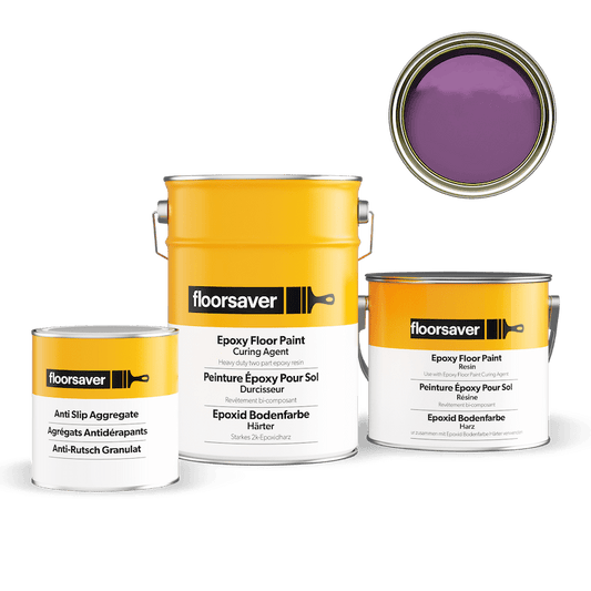 Epoxid Bodenfarbe Anti-Rutsch - 5L - Violett